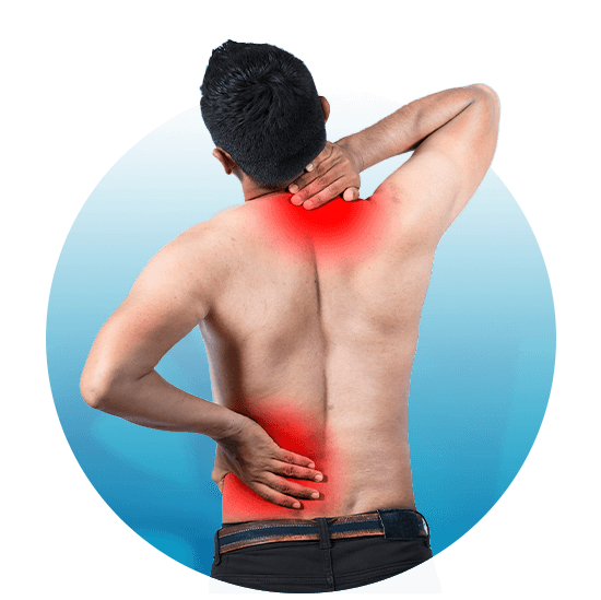 Figura mostrando puntos de dolor articular